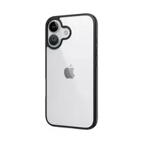 Rock Guard Series phone case for iPhone 16 Plus transparent black