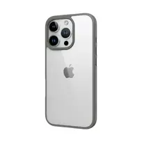 Rock Guard Series phone case for iPhone 16 Pro Max transparent gray