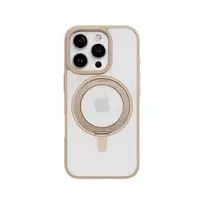 Rock Rotating Stand Soft Touch Series phone case with stand for iPhone 16 Pro gold