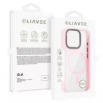 Liavec Hybrid phone case with MagSafe support for iPhone 16 Pro pink