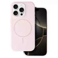 Toptel Slim Silicone phone case with MagSafe support for iPhone 15 Pro pink