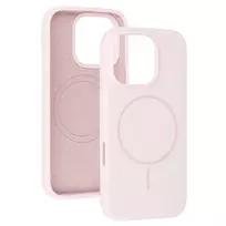 Toptel Slim Silicone phone case with MagSafe support for iPhone 16 Pro Max pink