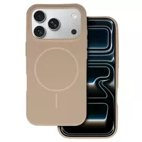 Toptel Slim Silicone phone case with MagSafe support for iPhone 17 Pro, brown