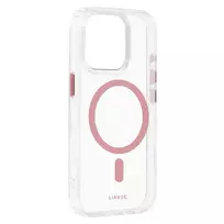 Liavec Glossy pink iPhone 15 case with MagSafe support