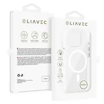 Liavec Glossy phone case with MagSafe support for iPhone 14 Pro, white