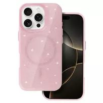 Toptel Slim Shiny phone case with MagSafe support for iPhone 16e pink