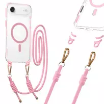 TEL PROTECT Strap Clear phone case for iPhone 17 Air pink