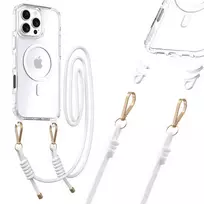TEL PROTECT Strap Clear phone case for iPhone 17 Air white