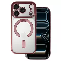 Toptel Metallic phone case with MagSafe support for iPhone 17 Pro, pink