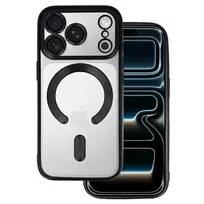 Toptel Metallic phone case with MagSafe support for iPhone 17 Pro Max, black