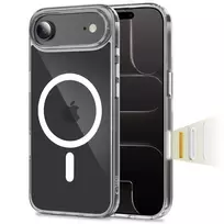 Tech-Protect FLEXAIR HYBRID CC phone case with MagSafe support for iPhone 17 Air transparent