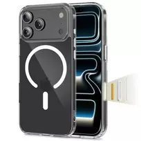 Tech-Protect Flexair Hybrid CC phone case with MagSafe support for iPhone 17 Pro, transparent