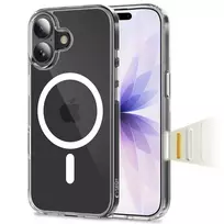 Tech-Protect Flexair Hybrid CC phone case with MagSafe support for iPhone 17, transparent
