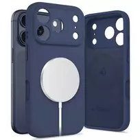 Tech-Protect SILICONE phone case with MagSafe support for iPhone 17 Pro blue