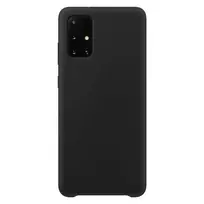Hurtel Silicone Case, Soft Flexible Rubber Cover for Samsung Galaxy A72 4G, Black