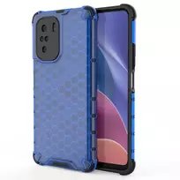 Hurtel Honeycomb Case armor cover with TPU bumper for Xiaomi Redmi K40 Pro+, K40 Pro, K40, and Poco F3 in blue