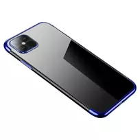 Hurtel Clear Color Case Gel TPU Electroplating Frame Cover for Xiaomi Mi 11 in blue