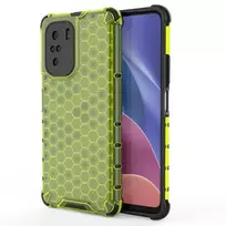 Hurtel Honeycomb Case armor cover with TPU bumper for Xiaomi Redmi K40 Pro+/ K40 Pro/ K40/ Poco F3, green