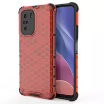 Hurtel Honeycomb Case armor cover with TPU bumper for Xiaomi Redmi K40 Pro+/ K40 Pro/ K40/ Poco F3, red