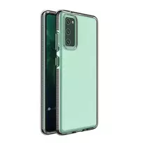 Hurtel Spring Case clear TPU gel protective cover with colorful frame for Samsung Galaxy A02s, EU black