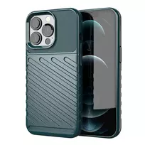 Hurtel Thunder Case Flexible Tough Rugged phone case for iPhone 13 Pro green