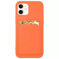 Hurtel Orange book-style card case for iPhone 12 Pro