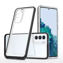 Hurtel Clear 3-in-1 Case for Samsung Galaxy S22+ (S22 Plus) with Gel Frame - Black