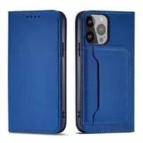 Hurtel Magnetic Card Case for Samsung Galaxy S23+ Flip Cover Wallet Stand, Blue