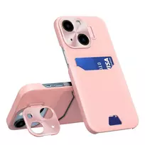 Hurtel Leather stand-type book phone case with stand for iPhone 14 Plus, pink