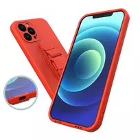 Hurtel Rope case, gel case with lanyard chain, handbag lanyard, Xiaomi Redmi 9, red