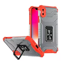Hurtel Crystal Ring Tough Rugged phone case with stand for iPhone XS Max, red