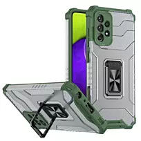 Hurtel Crystal Ring Case Kickstand Tough Rugged Cover for Samsung Galaxy A72 4G, green