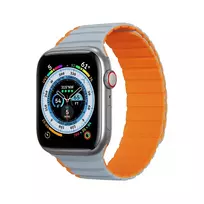 Dux Ducis Magnetic Apple Watch SE, 9, 8, 7, 6, 5, 4, 3, 2, 1 (41, 40, 38 mm) Strap (LD Version) - gray-orange