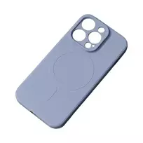Hurtel Silicone case with MagSafe support for iPhone 15 Plus, gray