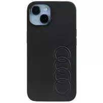 Audi Synthetic leather phone case for iPhone 14, black