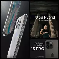 Spigen Crystal Hybrid phone case for iPhone 15 Pro transparent