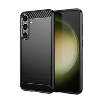 Hurtel Case for Carbon Case Samsung Galaxy S24+ flexible silicone carbon cover - black