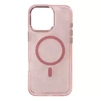 Hurtel Glitter phone case with MagSafe support for iPhone 16 Pro Max, pink