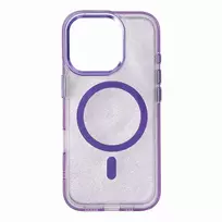Hurtel Glitter phone case with MagSafe support for iPhone 16 Plus, purple