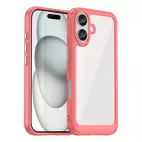 Hurtel Outer Space Gel Frame phone case for iPhone 16 Plus red