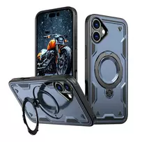 Hurtel Hybrid Armor Trendy phone case with MagSafe support for iPhone 16 Plus blue