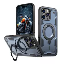 Hurtel Hybrid Armor Trendy phone case with MagSafe support for iPhone 16 Pro Max blue