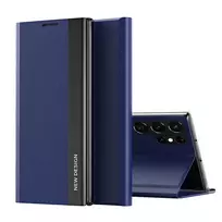 Hurtel Sleep Case Pro Samsung Galaxy S25 Ultra Case with Flip and Stand - Blue