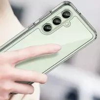 Hurtel Outer Space Case with Gel Frame for Samsung Galaxy S24 FE - Transparent