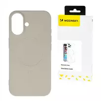 Wozinsky Liquid Silicone MagSafe Case for Samsung Galaxy S25 - Beige