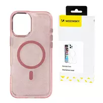 Wozinsky Glitter Case with MagSafe for Samsung Galaxy S24 FE - Pink Glitter