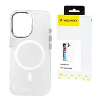Wozinsky Glitter Case with MagSafe for Samsung Galaxy S24 FE - Clear with Glitter