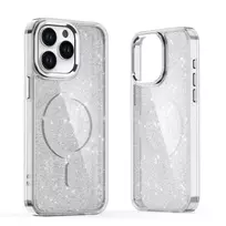 Hurtel Glitter Case with MagSafe for Samsung Galaxy A26 5G - White