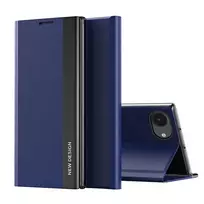 Hurtel Sleep Case Pro book-style phone case with stand for iPhone 16e, blue