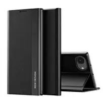 Hurtel Sleep Case Pro book-style phone case with stand for iPhone 16e, black